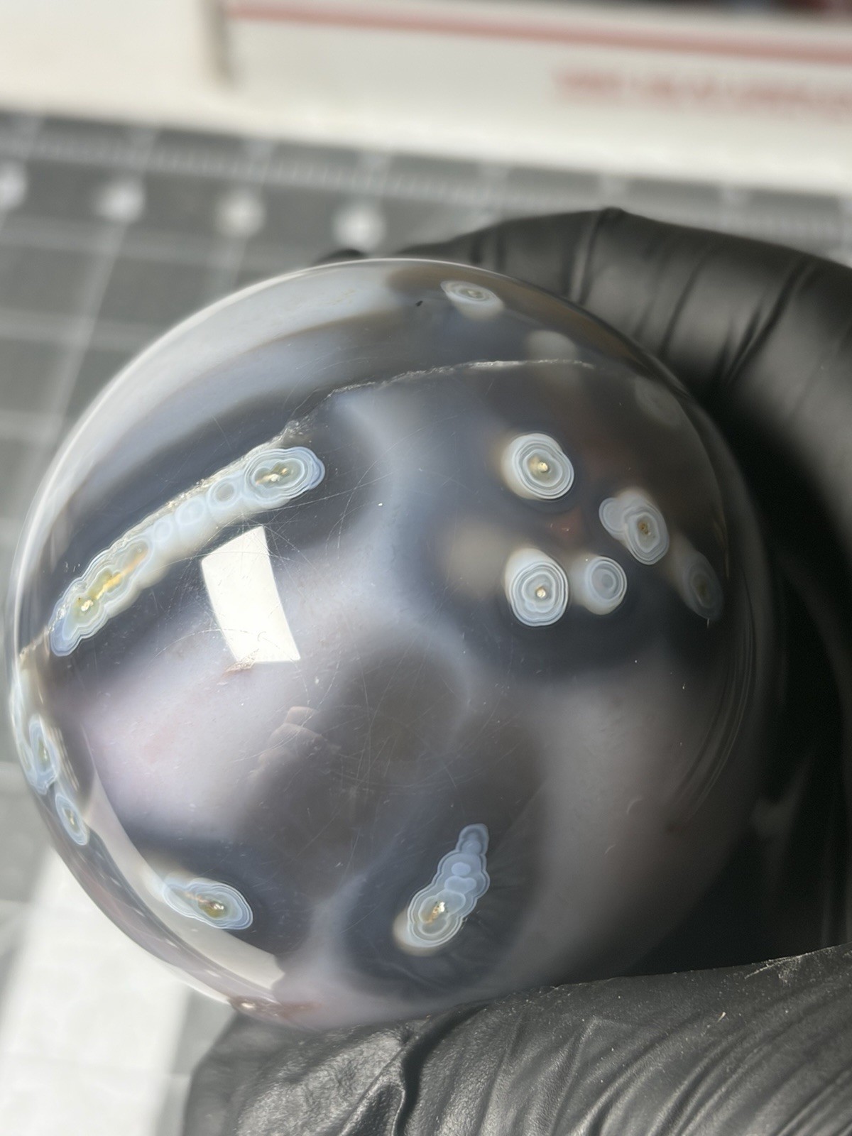 Mozambique Swazi Agate Sphere Banding Tubes Orbs