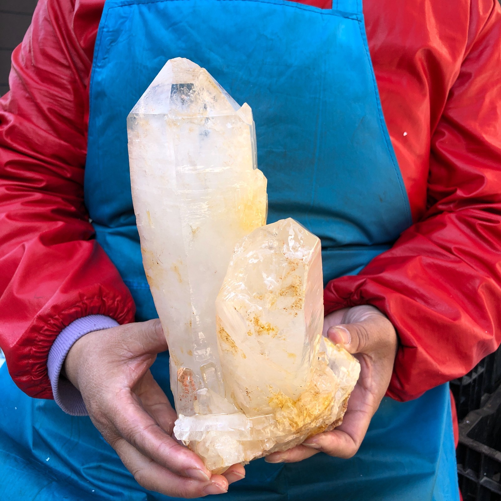 4.95LB Natural Transparent White Quartz Crystal Cluster Specimen Healing 3356