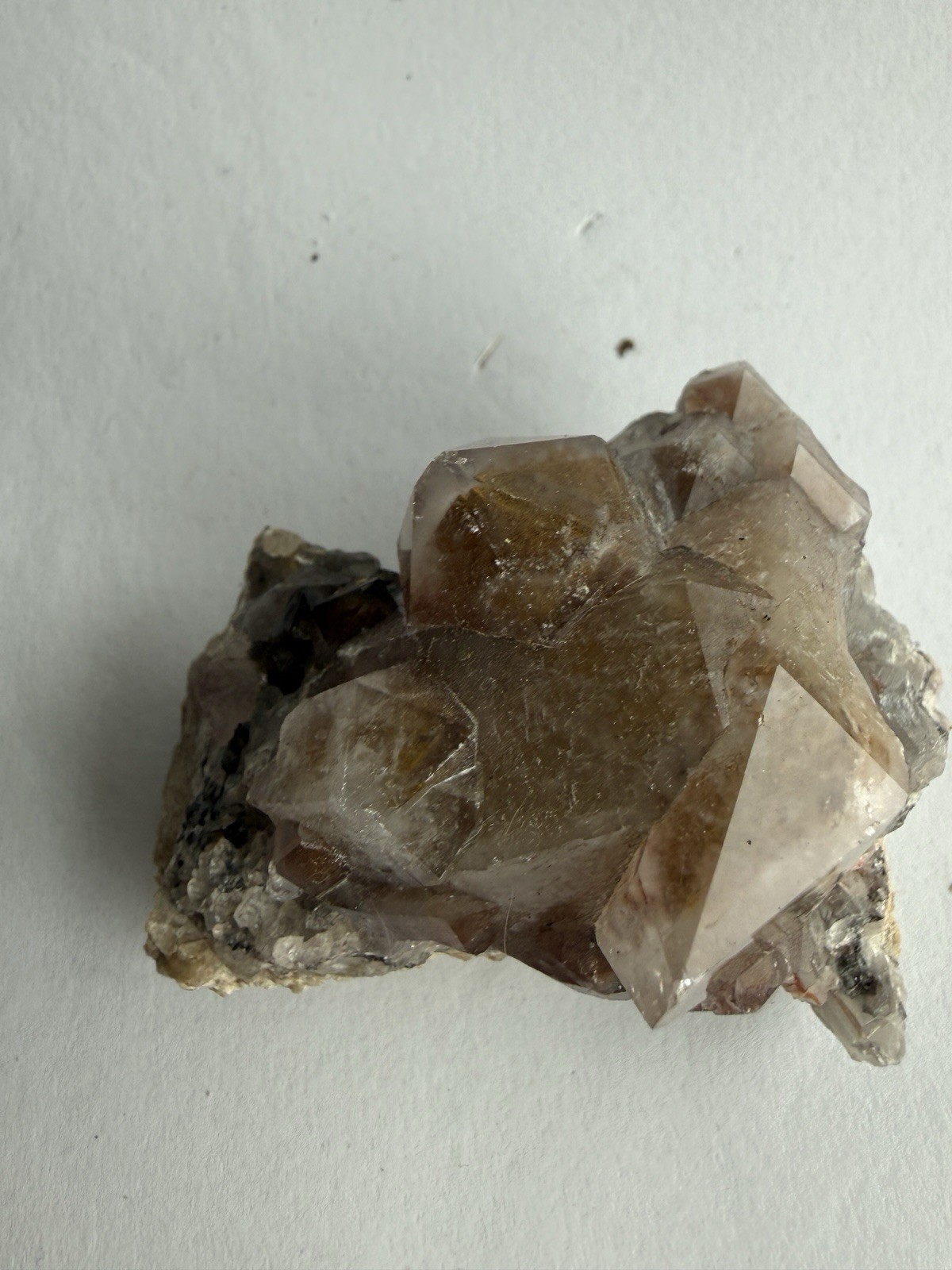 Smoky Amethyst Quartz Crystal Cluster 146g Mineral Specimen Natural Geode Rock