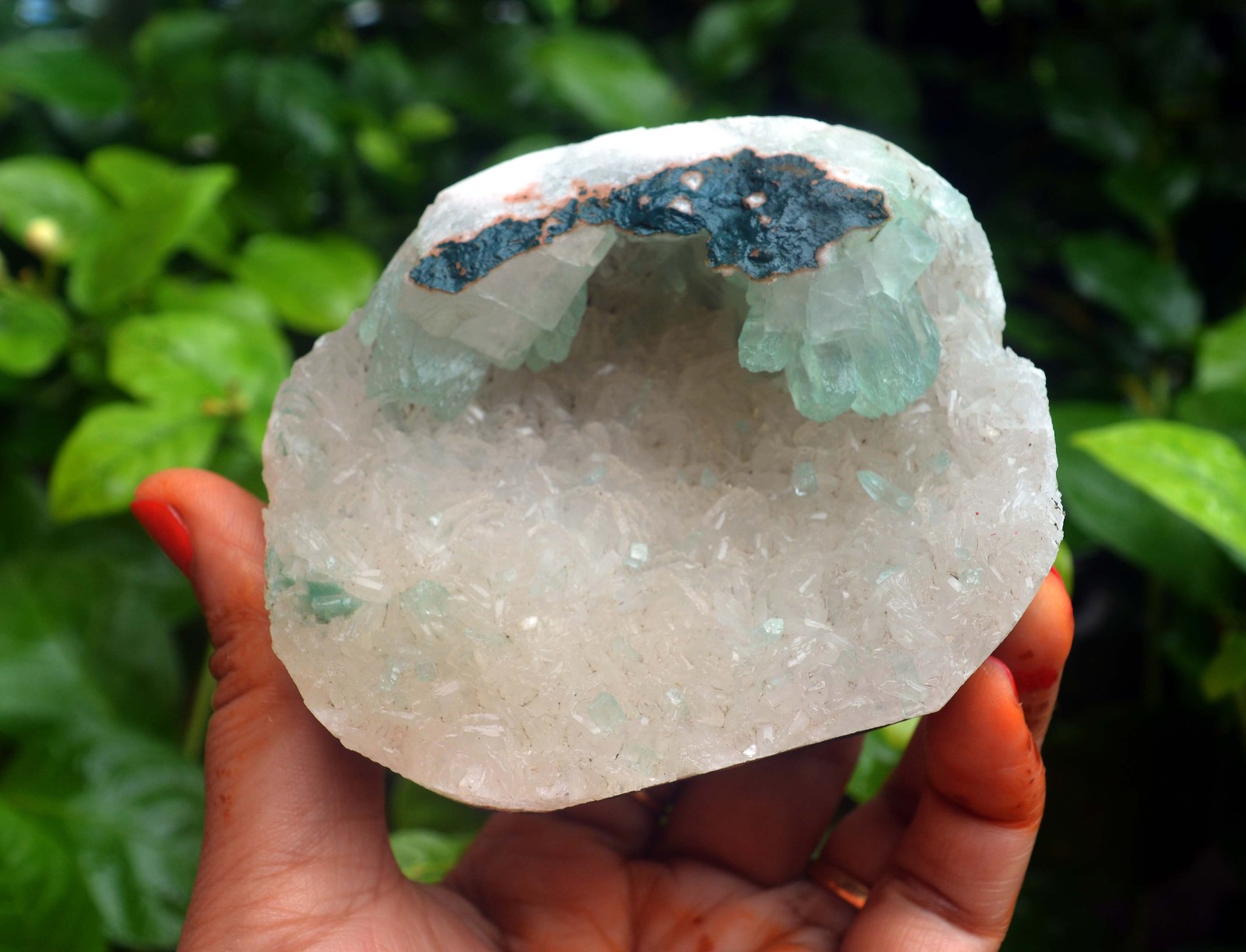 light green apophyllite w/ stilbite matrix minerals specimen j-7