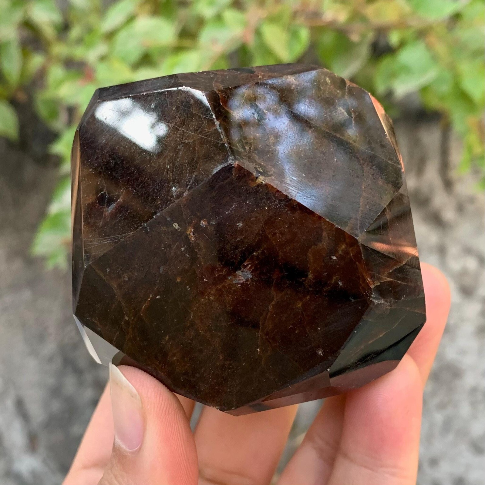 1.34 Lbs Large Lustrous Red Almandine Faceted Garnet, Faceted Red Garnet