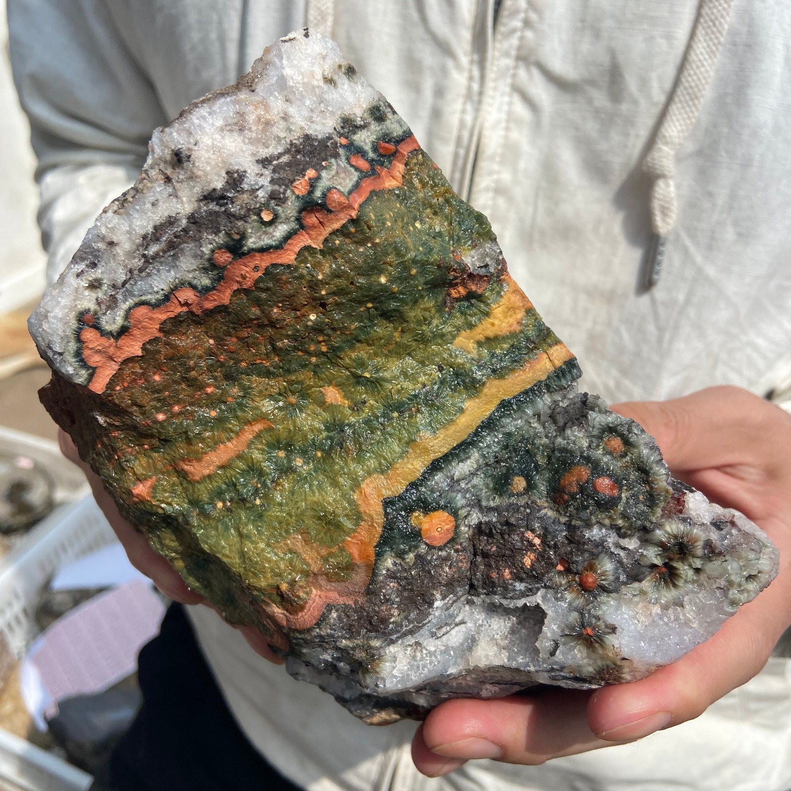 5.2lb Natural colourful ocean jasper raw stone crystal rough mineral specimen