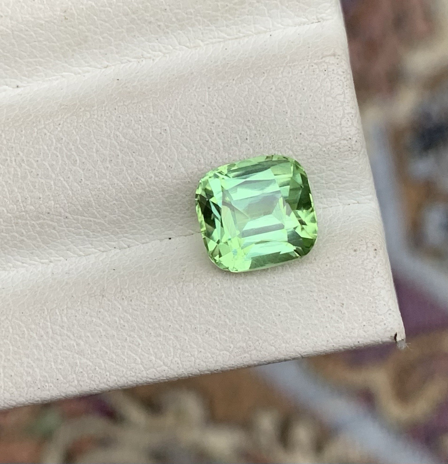 Mint Green Loupe Clean Tourmaline 3.2 Carats Gemstone From Afghanistan