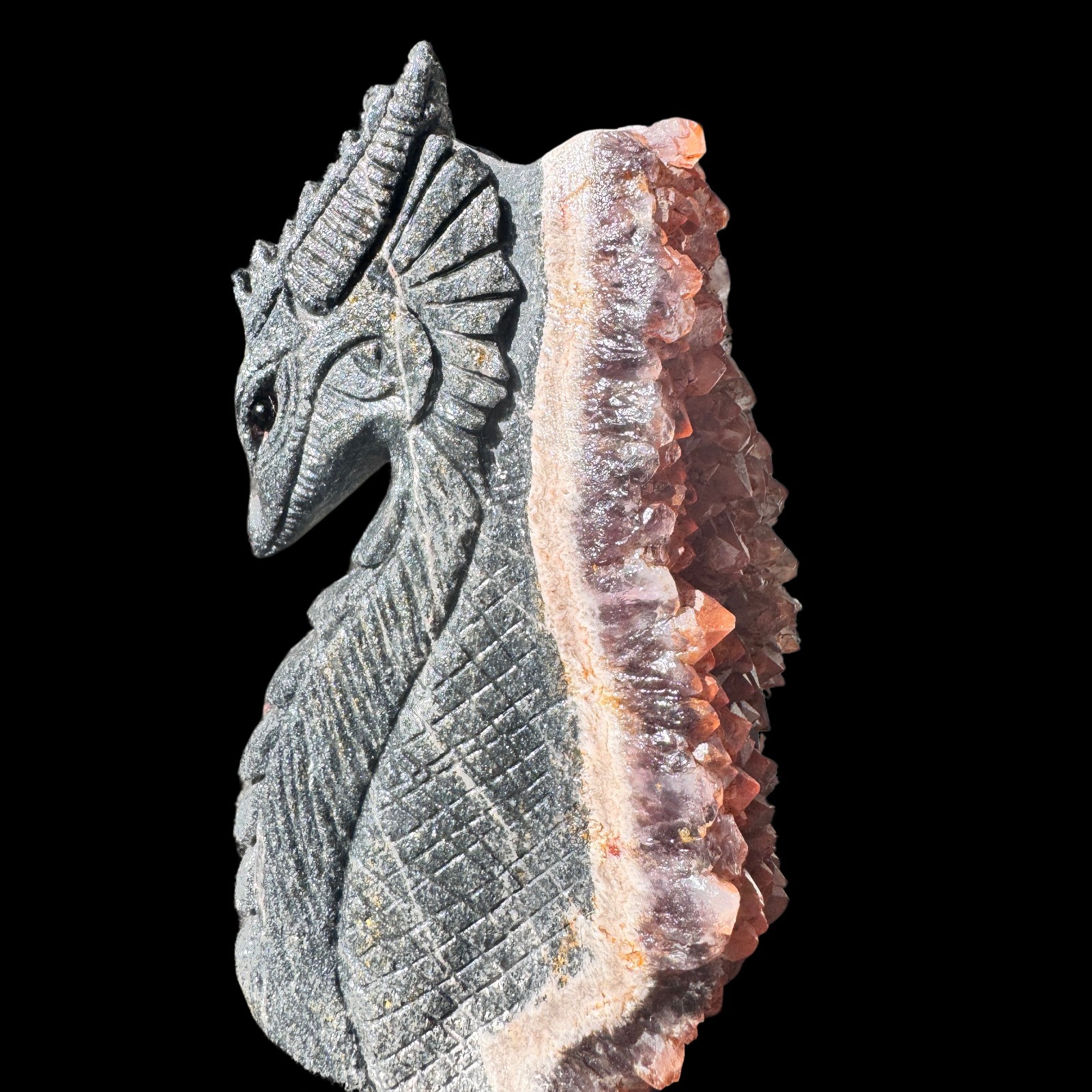 Museum-Grade Hand-Carved Red Crystal Dragon Head – Premier Feng Shui Art Gift