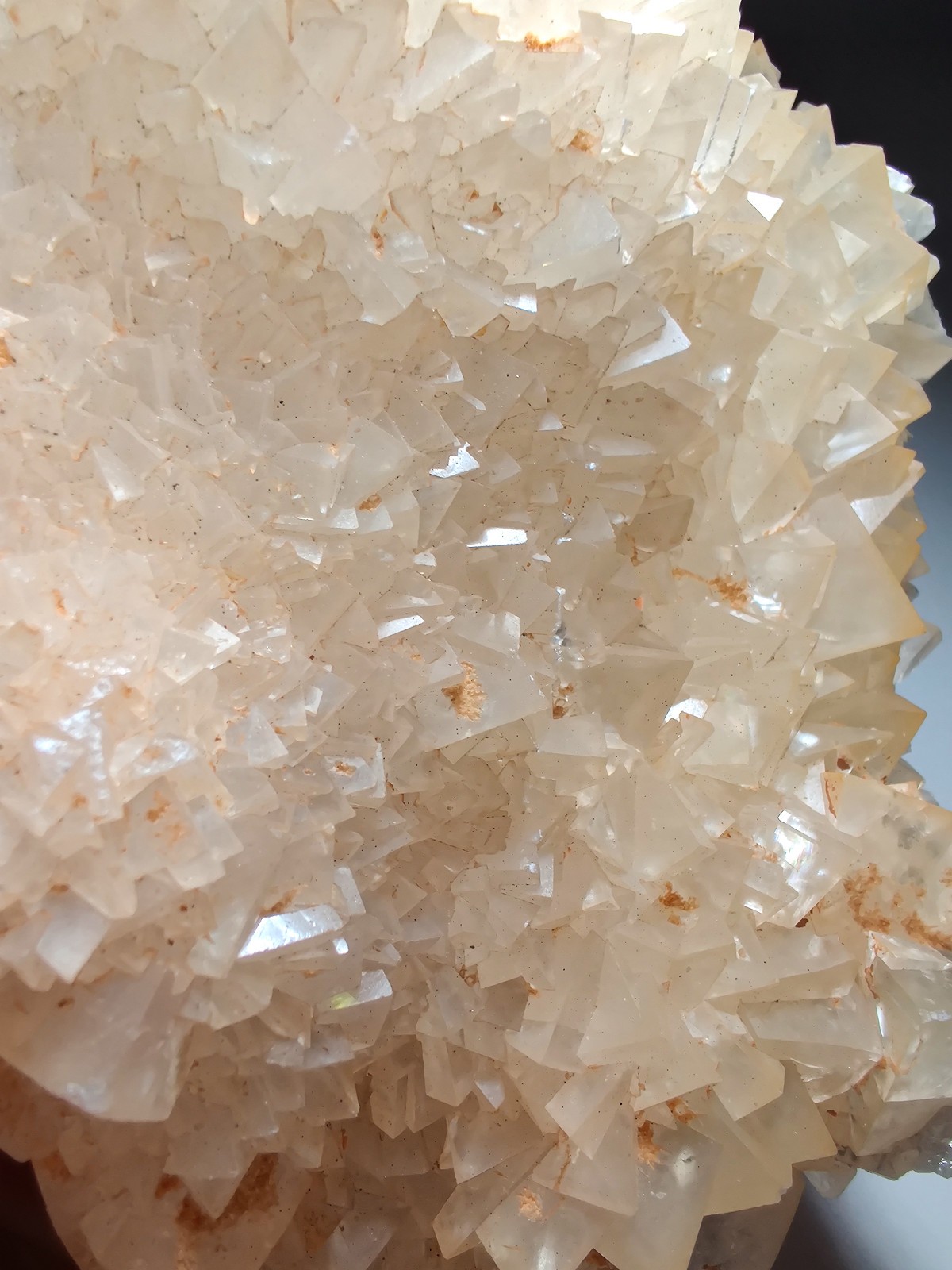 Calcite crystals, large, fluorescent. Central Java, Indonesia. 843 grams.