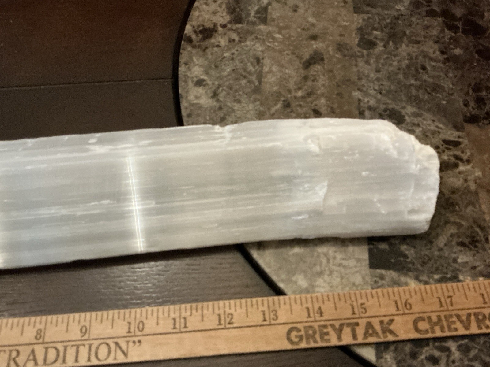 5 Lbs 6 Oz. Natural white selenite gypsum crystal raw stone specimen, 17” Long