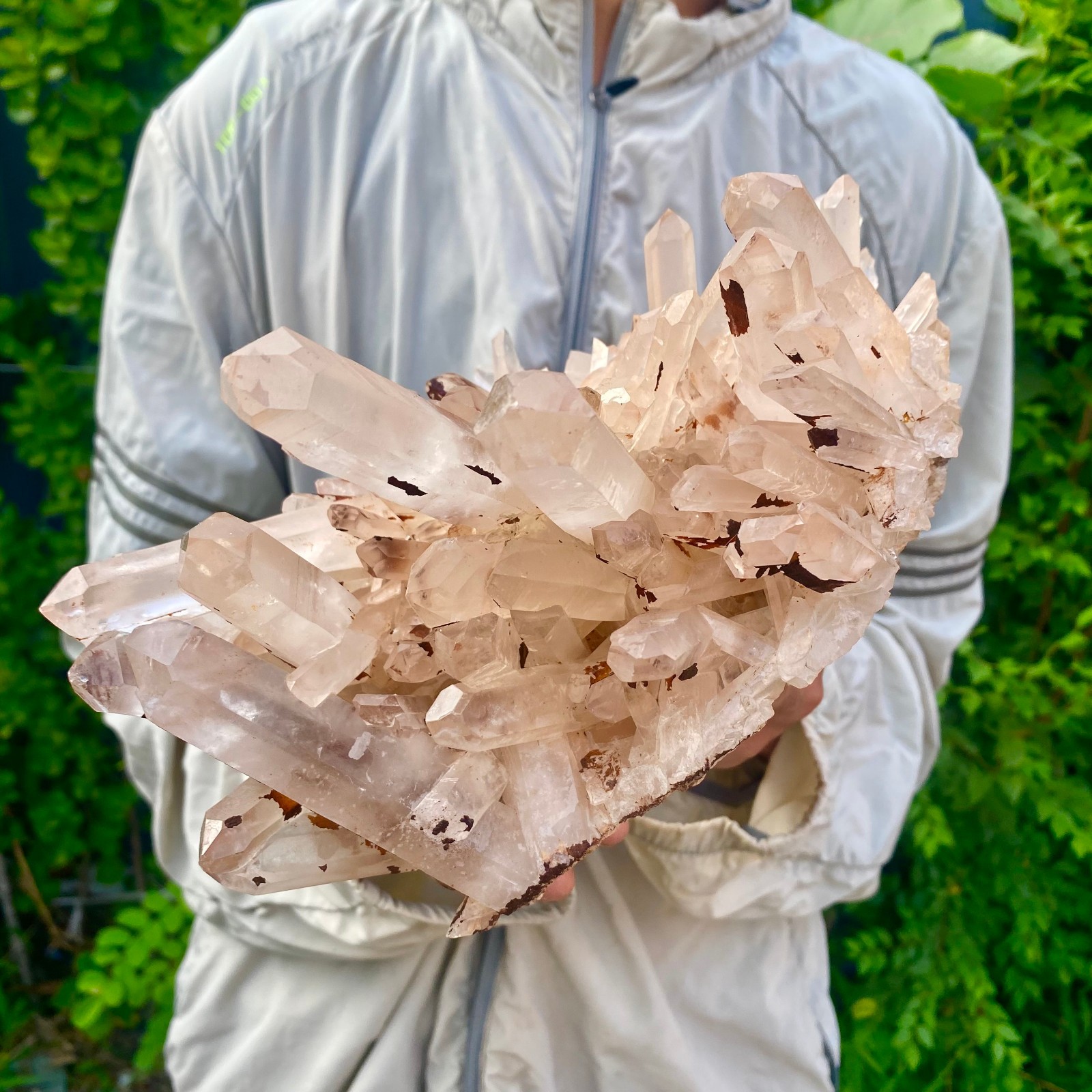 8.15LB Large Natural Clear White Crystal Quartz Cluster Energy Healing Specimen