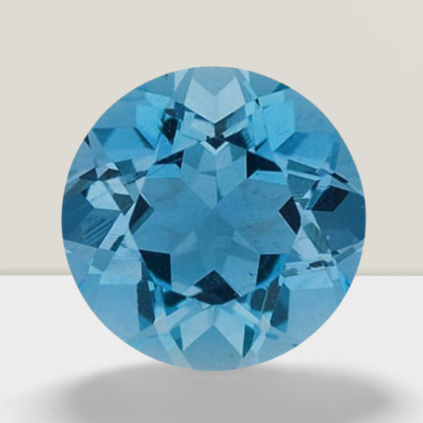 Aquamarine Round Cut Gemstone 3.50 Cts – 10 mm Flawless Loose Gem