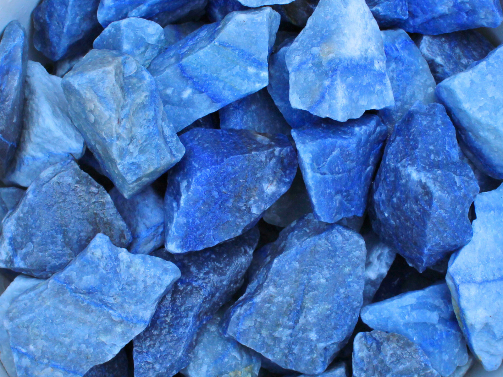 Blue Quartz – Rough Rocks for Tumbling – Bulk Wholesale 1LB options