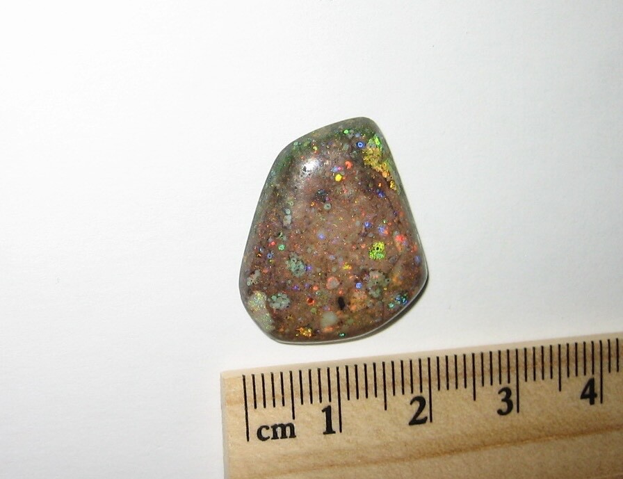 24mm x 20mm POLISHED NATURAL FREE FORM BOULDER OPAL CRYSTAL CABOCHON ~ 14cts *A1