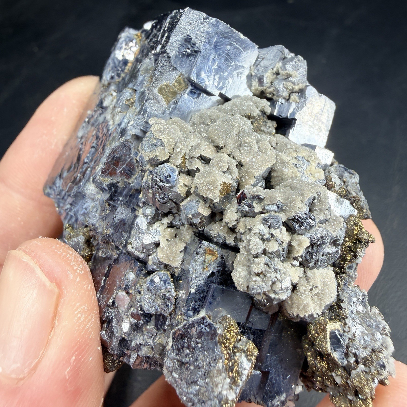 Galena Chalcopyrite Dolomite Crystal Combo / Missouri *Video*