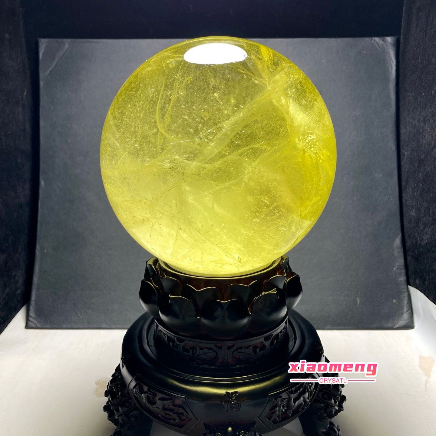 21LBTop Natural Citrine Sphere Quartz Crystals Reiki Ball Gems Decorate Gift