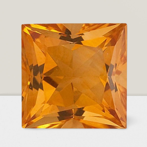 Citrine Square Cut Gemstone 4.50 Cts – 11 mm VVS Loose Gem