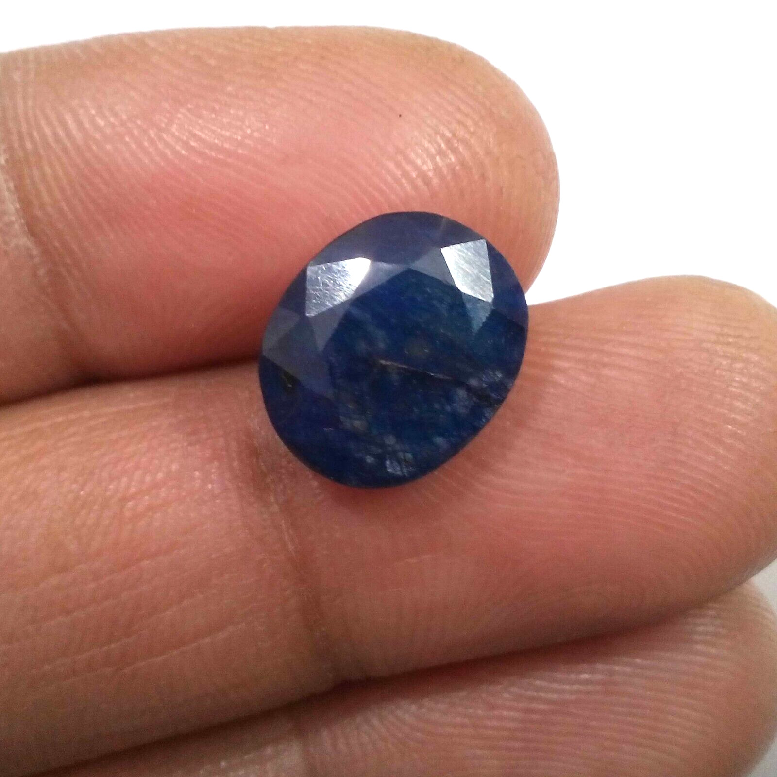 Fabulous Huge Blue Sapphire Faceted Gemstone Oval Shape 7.75 Crt Loose Gemstone
