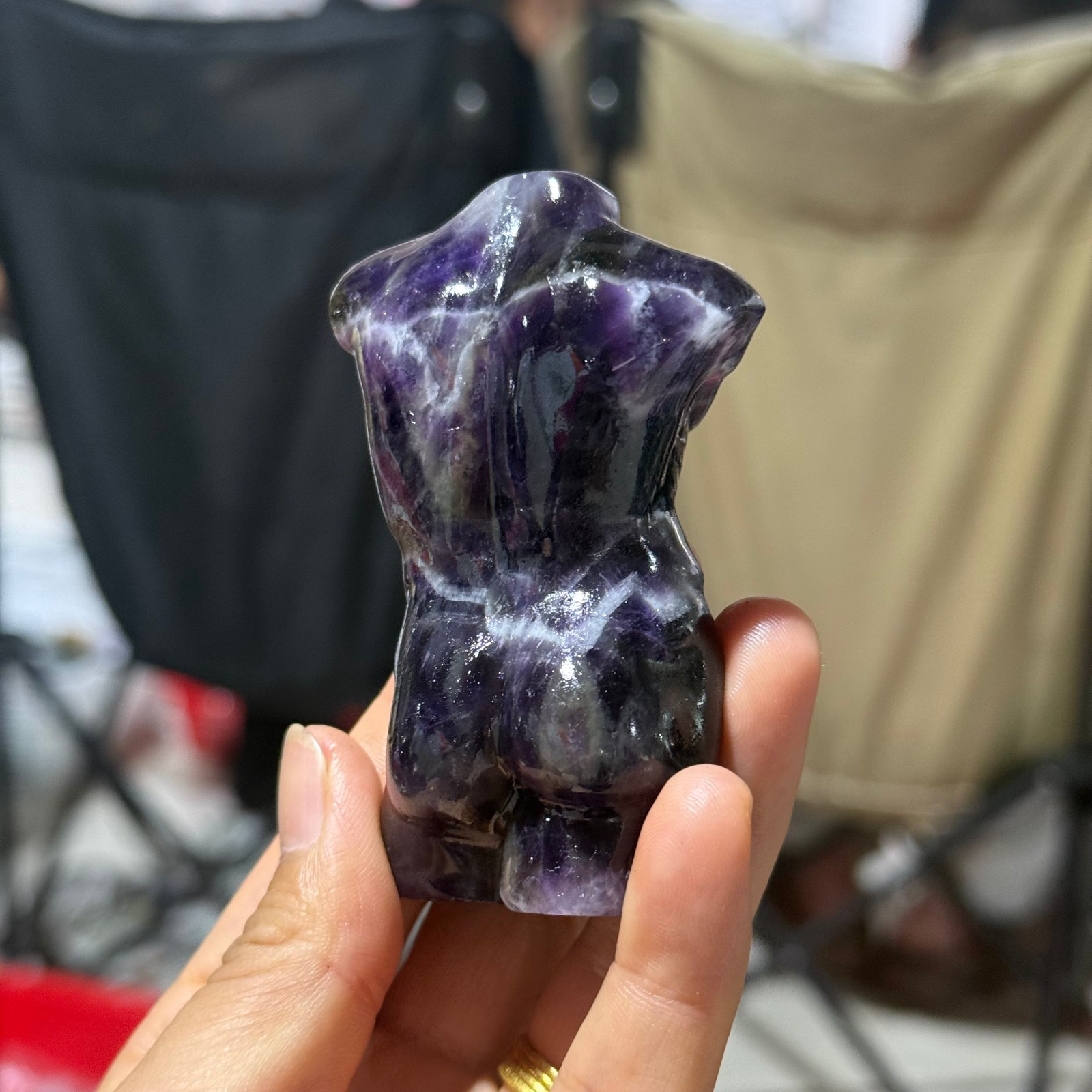 2.8″ natural Dream Amethyst Male model Quartz Crystal Heal 1pc