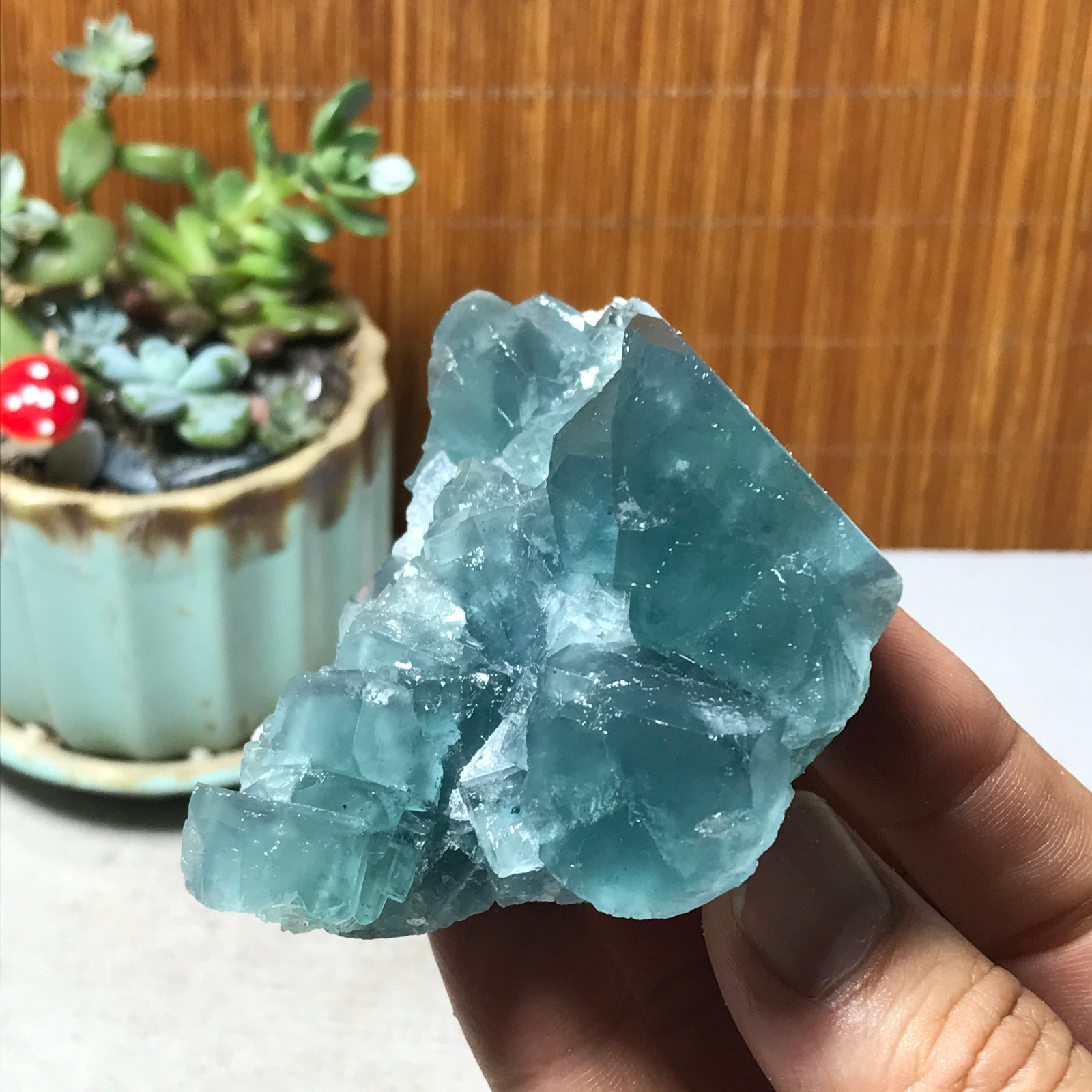 75-67-40mm Rare Natural Green Calcite fluorite Mineral Specimen 221g A6082