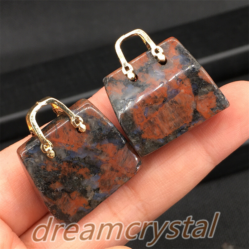 5pcs Mix Natural Quartz Crystal Fashion Bags Carved Skull Reiki Gem Gift