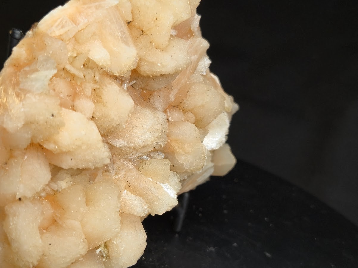 Peach Stilbite Zeolite Mineral Specimen in Matrix-Collectible Healing Crystal