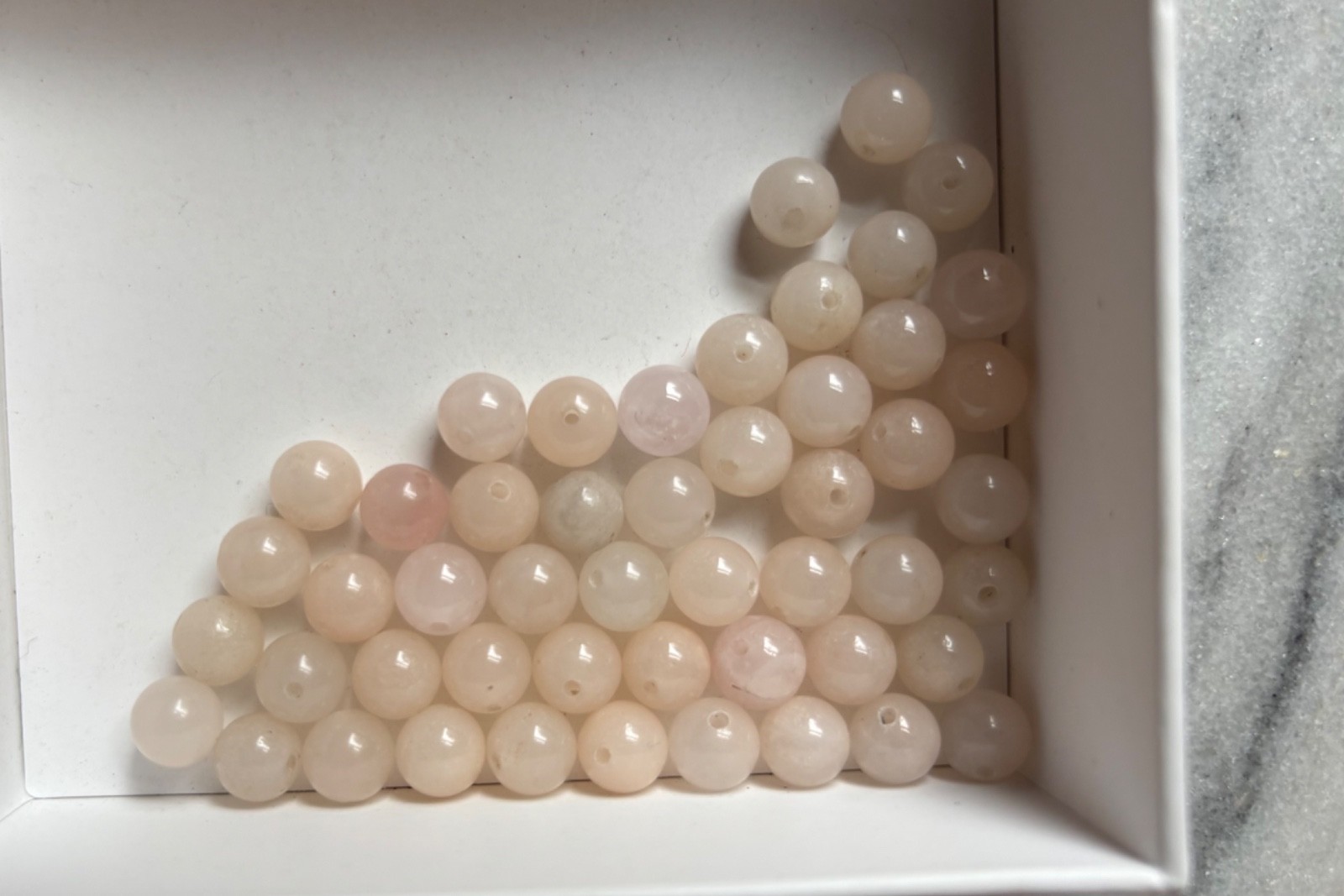 50 pcs Natural Rose Quartz Stone Round Beads 10mm C711