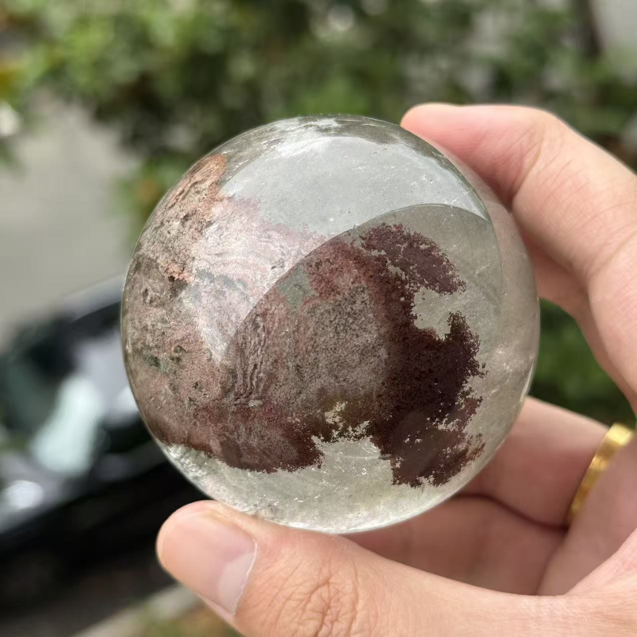0.94LB Natural Garden Quartz Sphere Crystal Collectible Ball Healing Decor Gift
