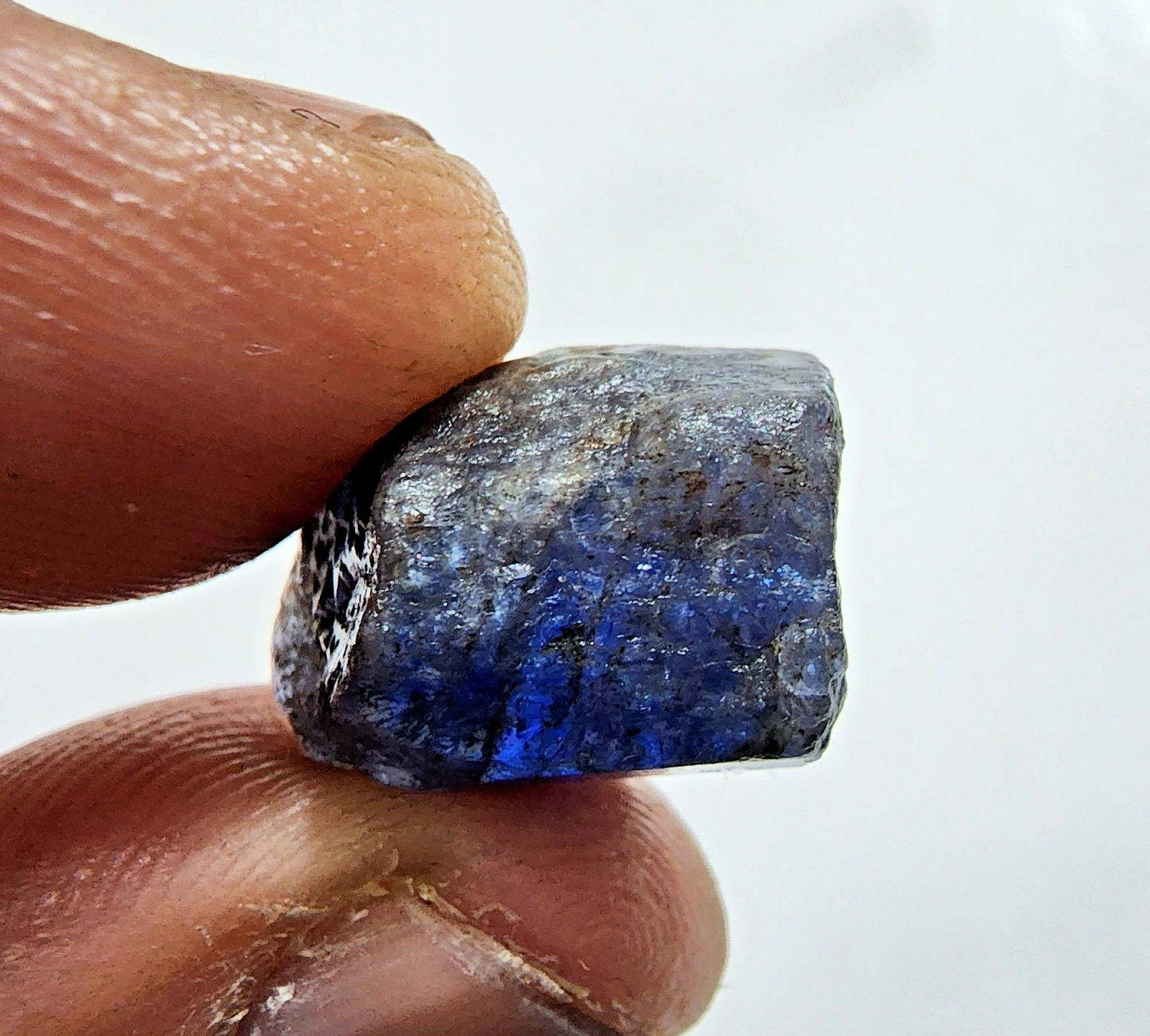 30.85ct Natural Tanzanite Raw Rough Cut Crystal Blue Violet Gemstone Piece