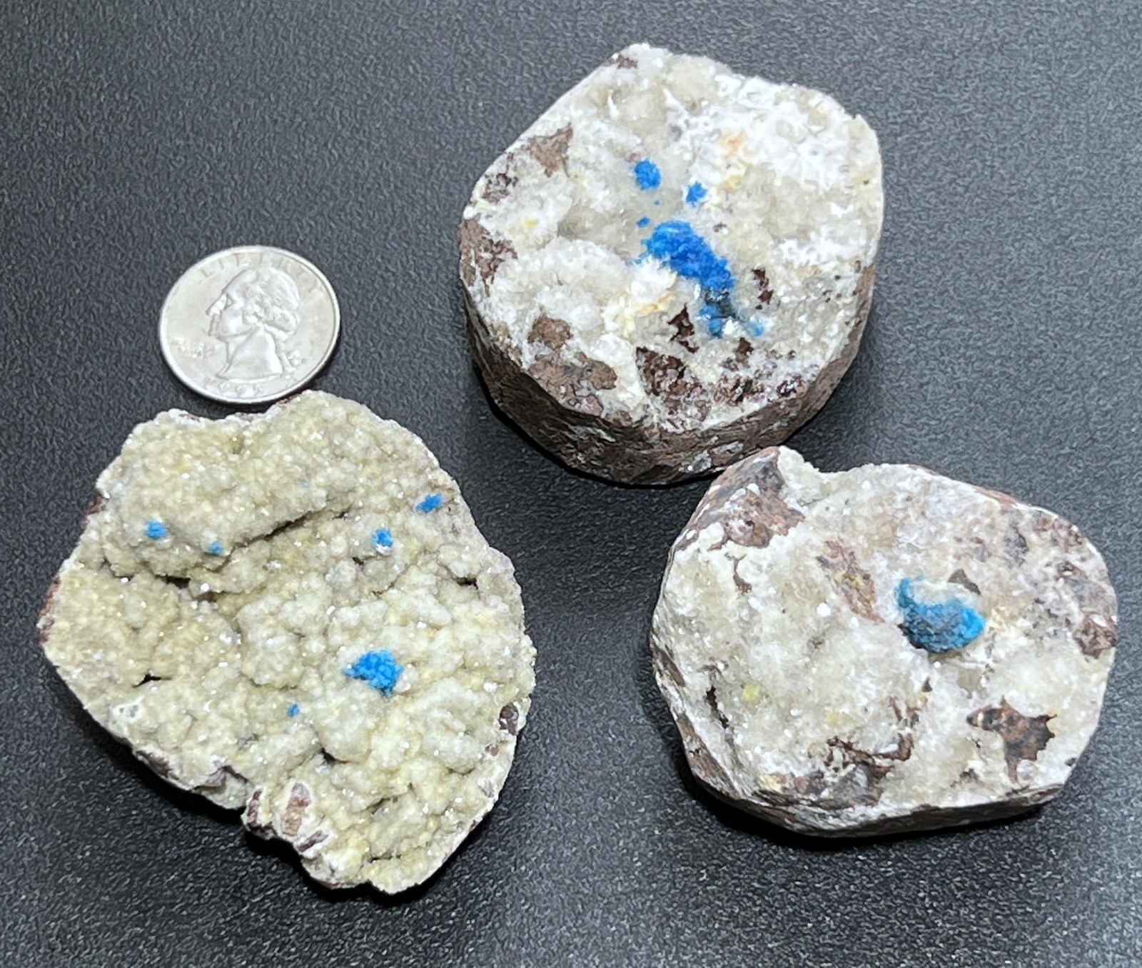 Cavansite Crystal Specimen Vanadium In Rough Matrix Natural India Mineral