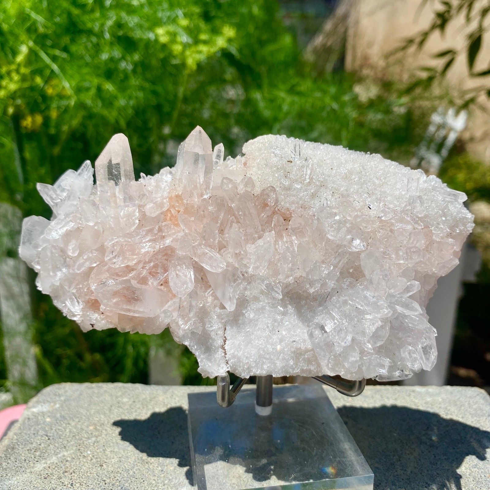282G Natural Clear White Crystal Quartz Cluster Energy Healing Specimen