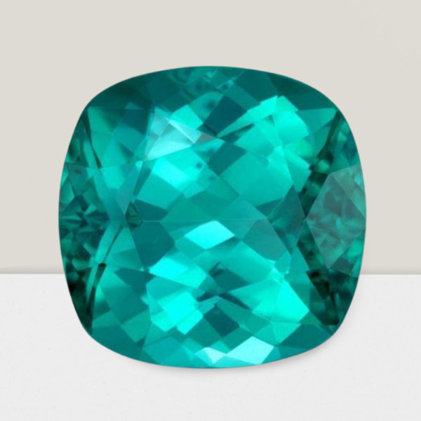 Blue Tourmaline Cushion Cut Gemstone 1 Cts – 6 mm Lustrous Loose Gem