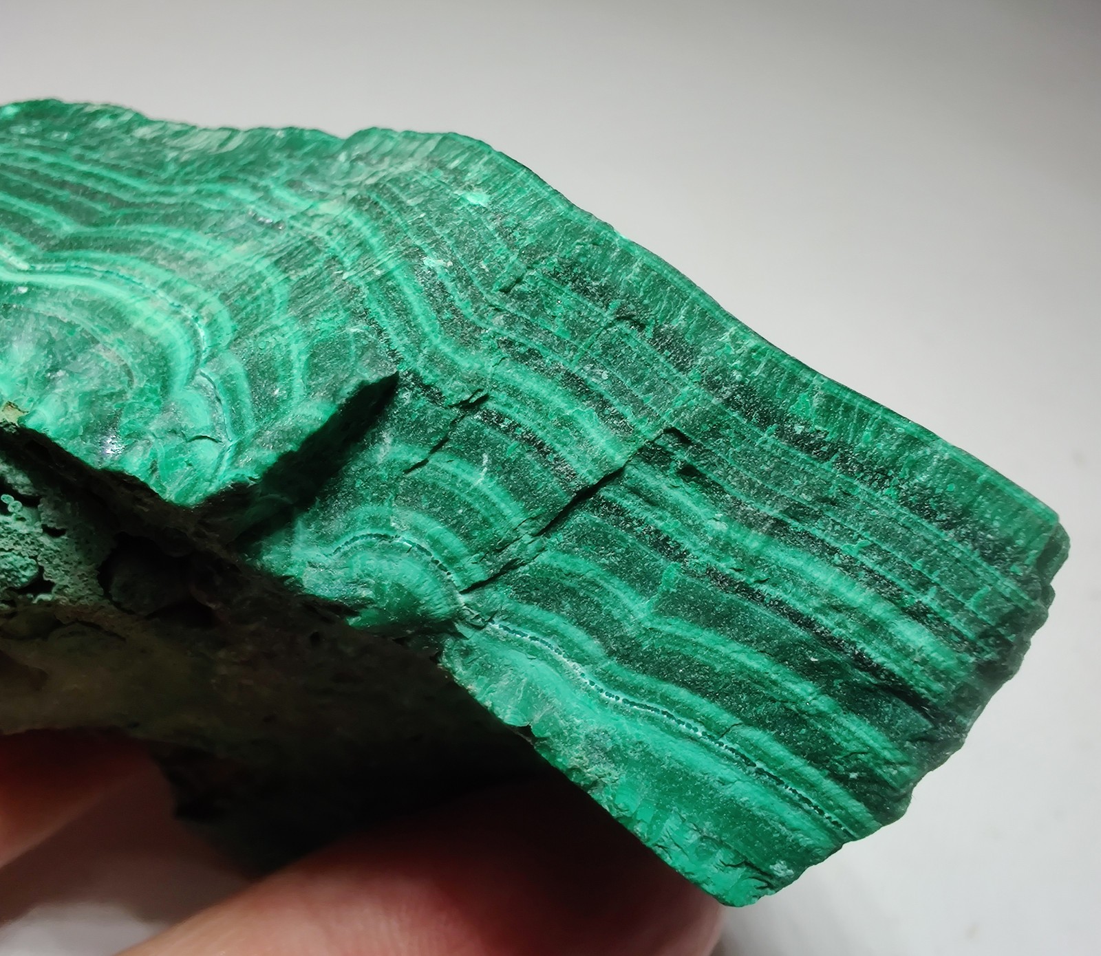 Malachite specimen with great banding. Kolwezi, D.R Congo. 191 grams.