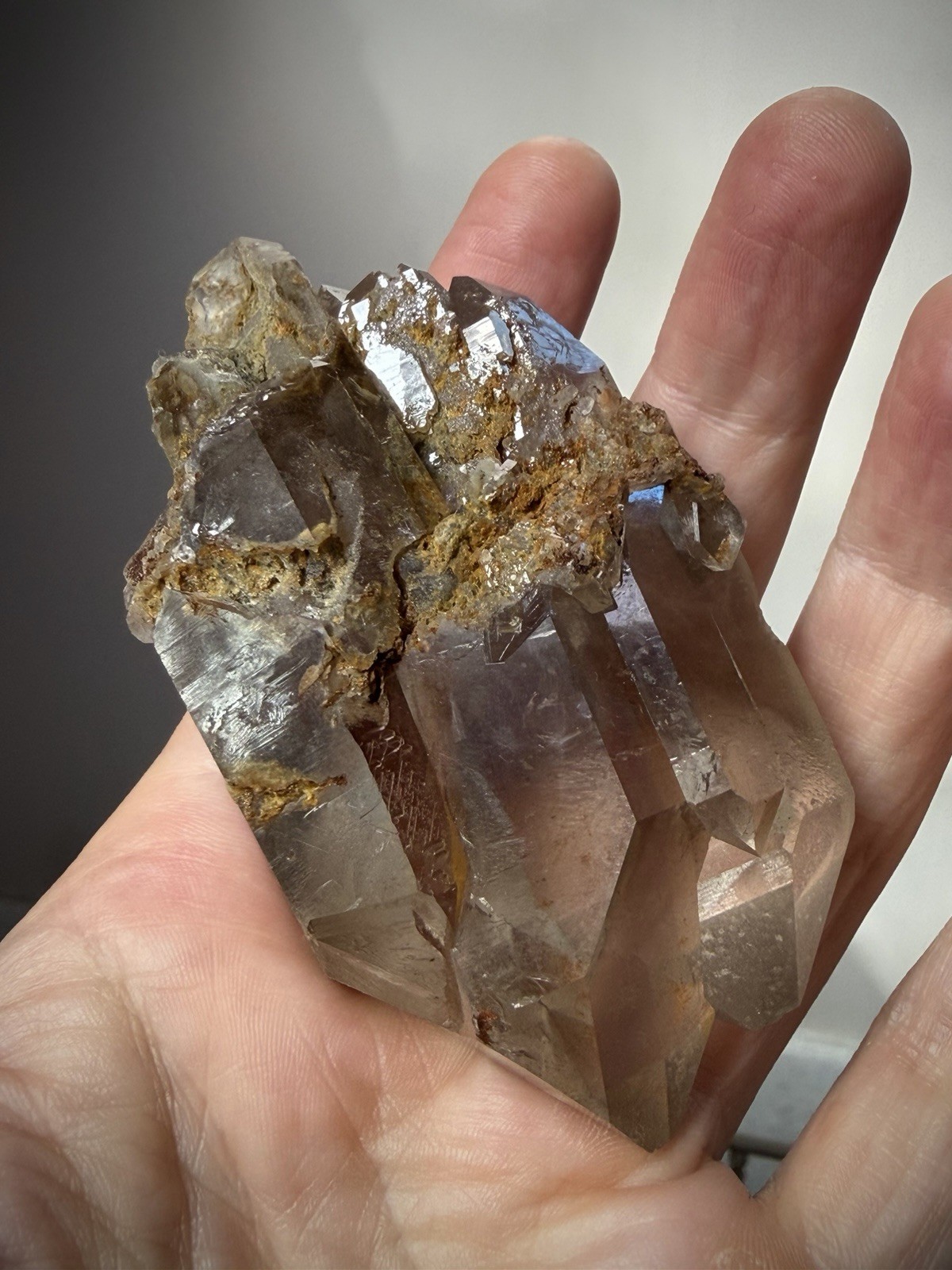 Double Terminated Quartz Crystal Dissolved Quartz Natural Smoky Quartz Floater