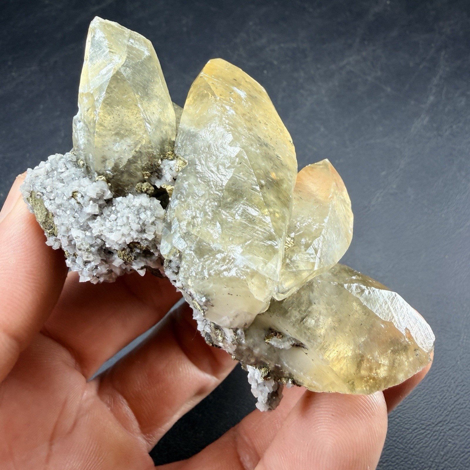 Golden Calcite Chalcopyrite Dolomite Crystal Combo / Sweetwater Mine *Video*