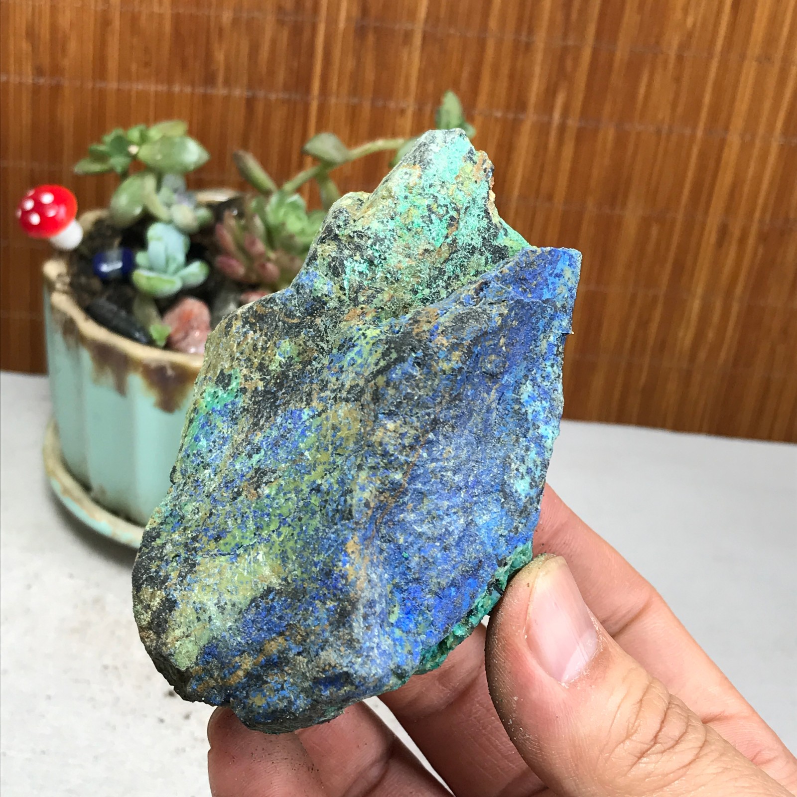 252g Natural Azurite/Malachite gemstone Rough original Crystal Specimen A5061