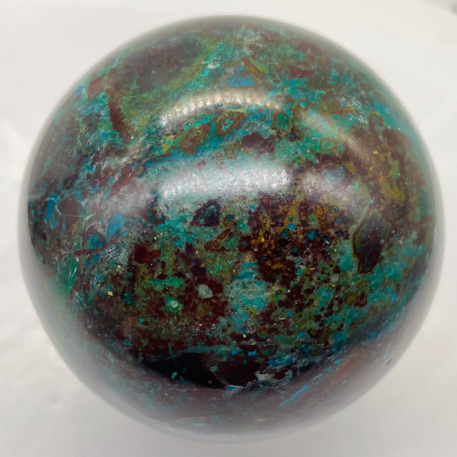 Chrysocolla 444g Sphere | 2 5/8″ | Dark Green Blue | 1 Collector’s Item |