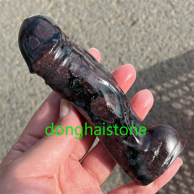 4.7″ Natural Garnet Male Penis skull quartz crystal skull Figurines Healing 1PC