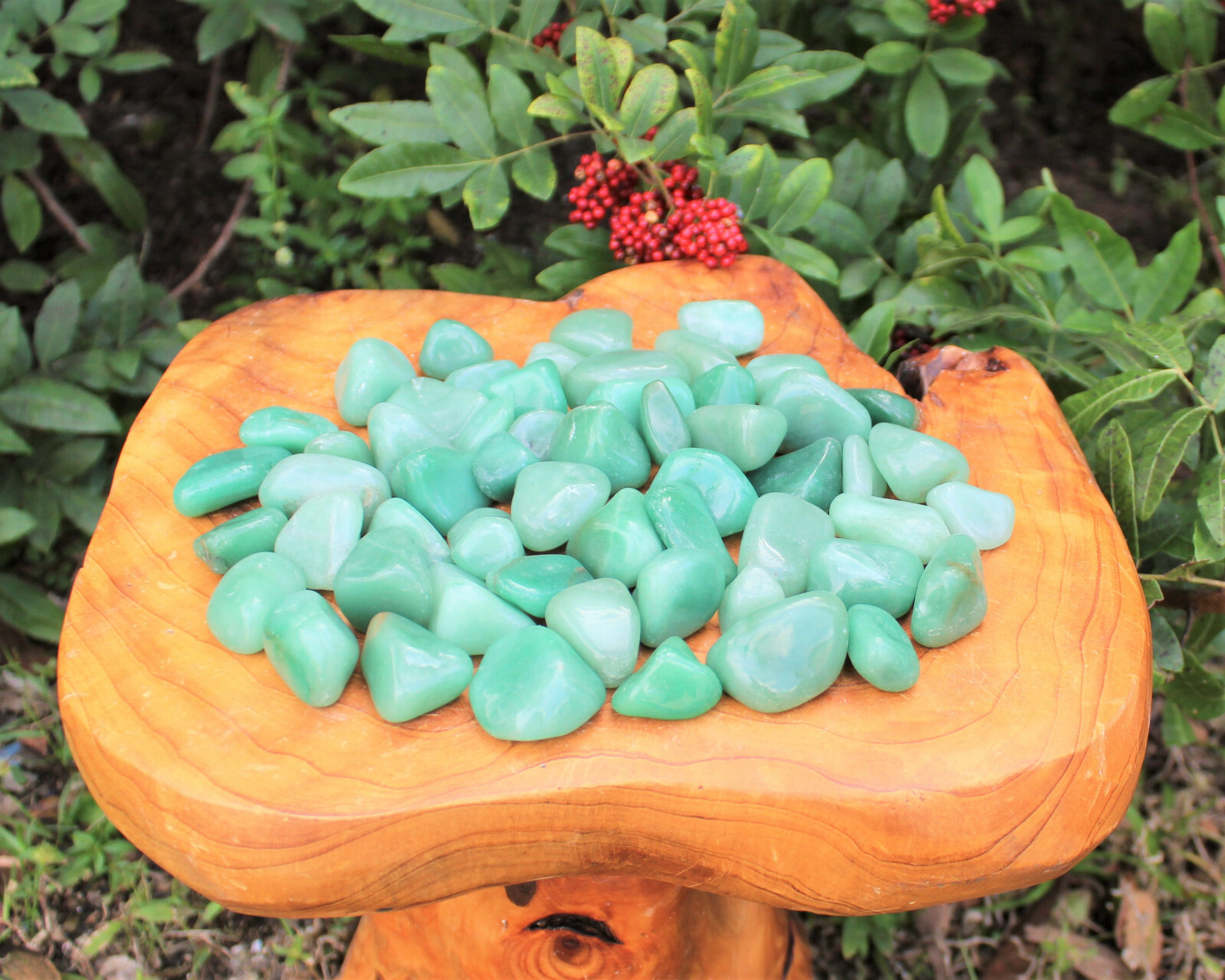 5 Green Aventurine Tumbled Stone: Crystal Healing Reiki Gemstone