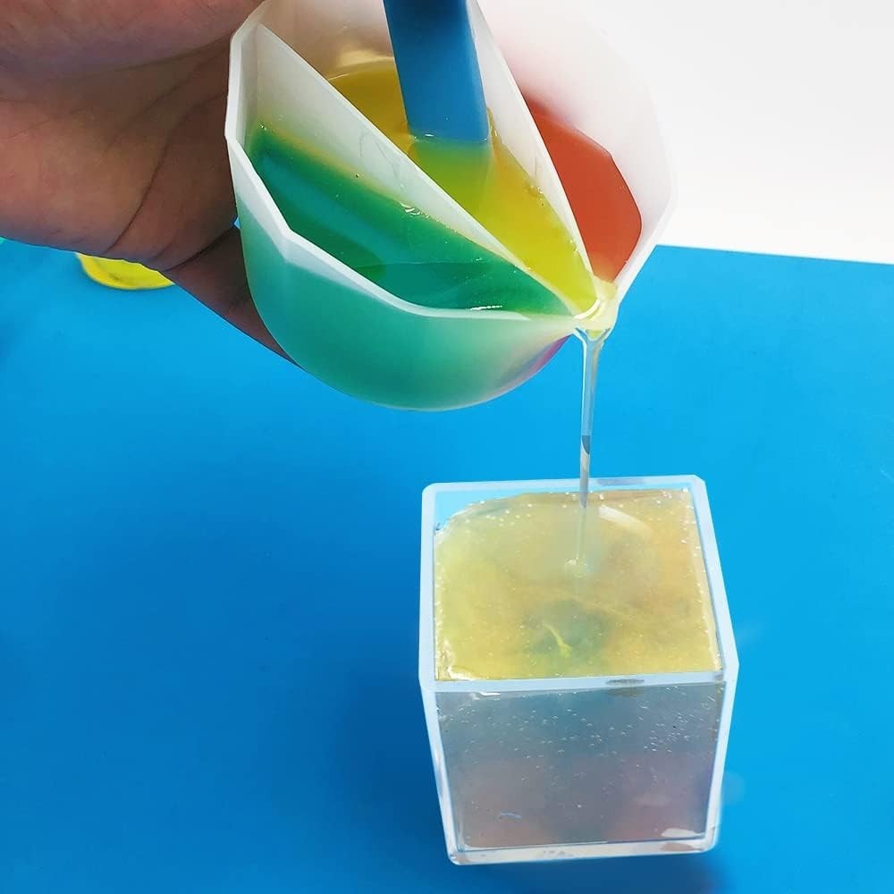 6 Pcs Sphere & Cube Resin Molds – Clear Silicone Epoxy Resin Molds for DIY Seam