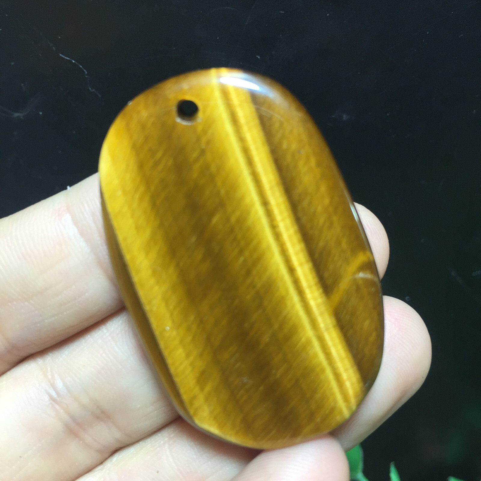 1pc Natural Yellow Tiger Eye Crystal Hand Carved Chinese Dragon pendant