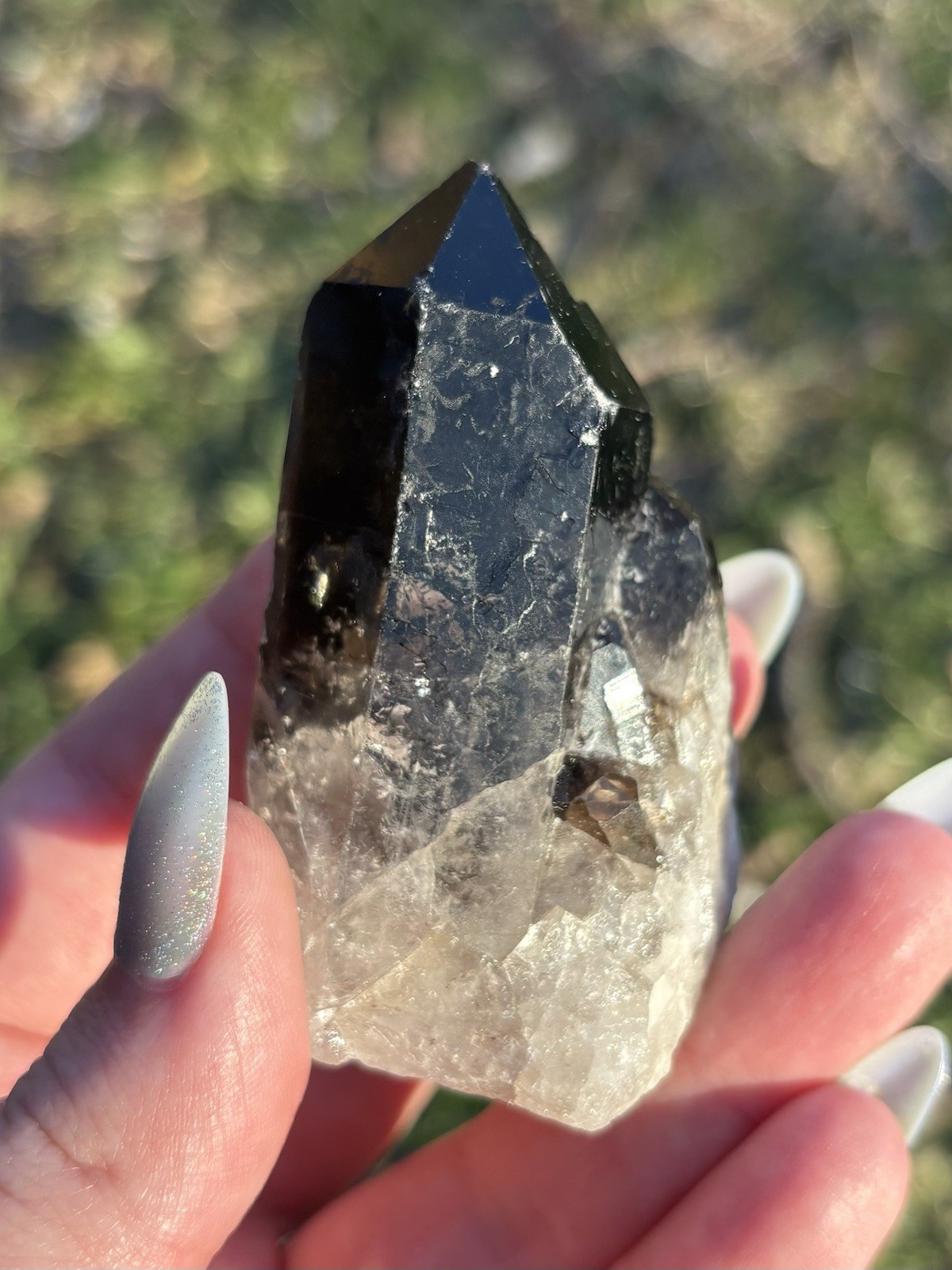 Smoky Quartz Crystal Cluster- Natural 2.7” Raw Smoky Quartz Crystal Specimen