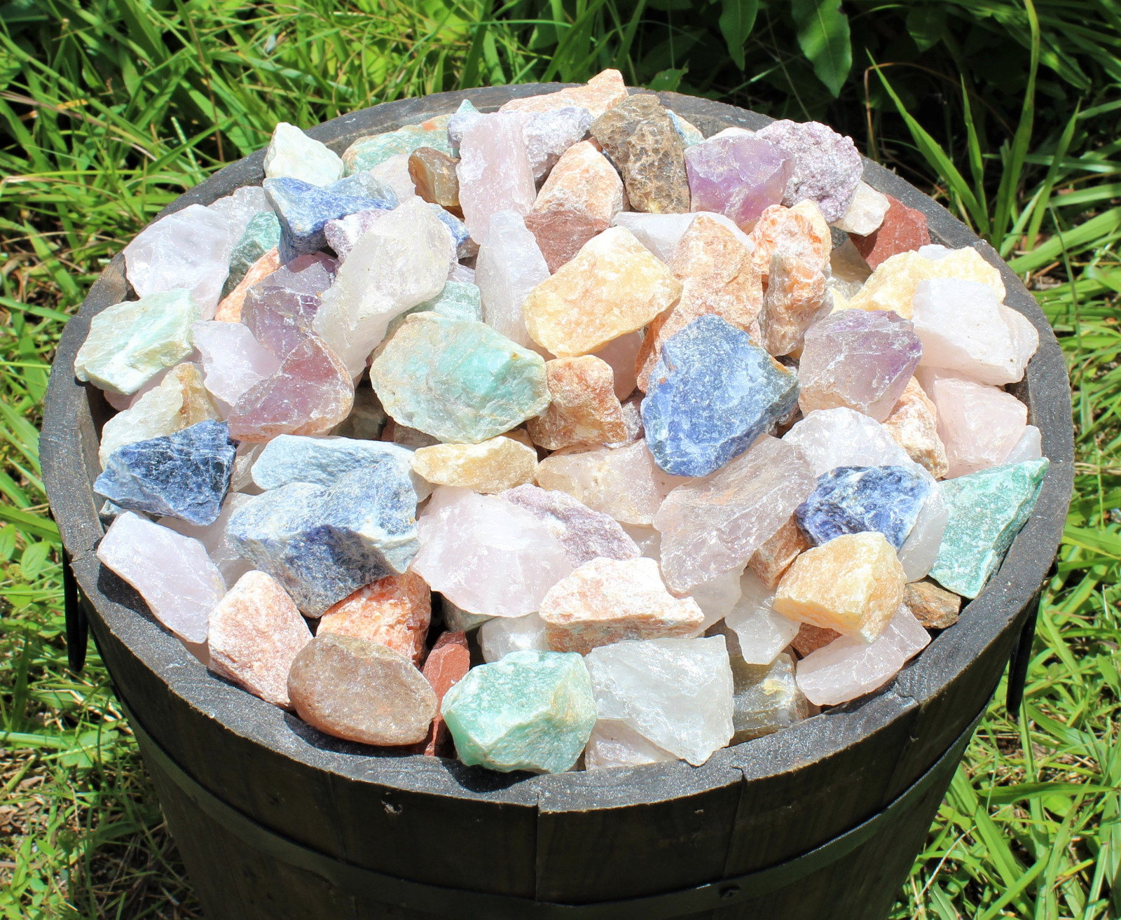 5 lb Bulk Lot Natural Brazil Mix (Large Rough Raw Rocks Stones 11600 Carats+)