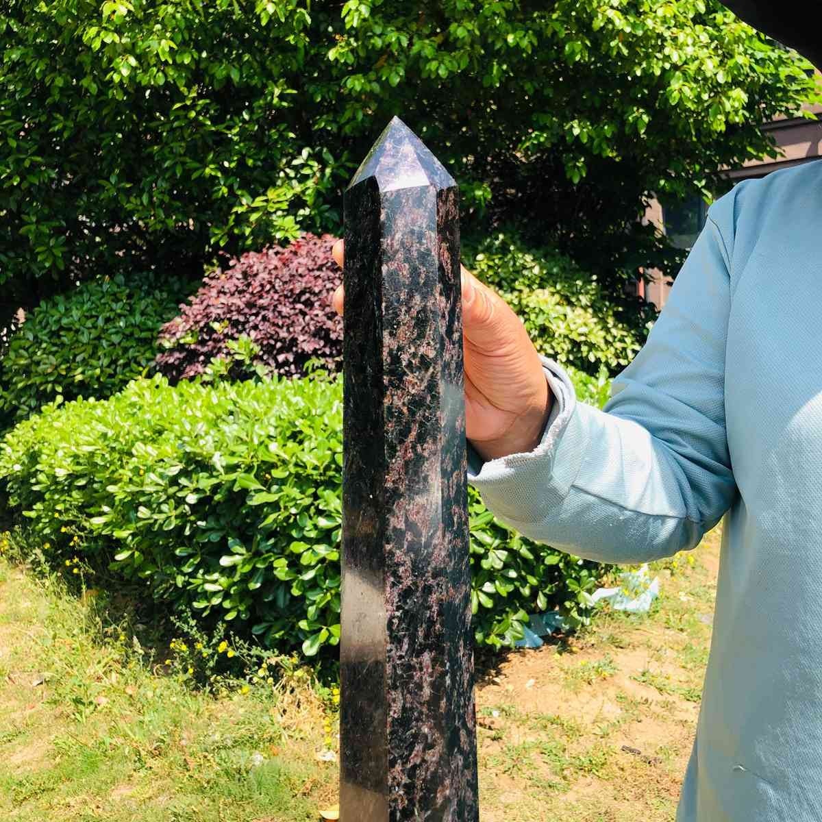 8.44LB Natural Firework Obelisk Tower Reiki Healing Crystal Point Wand