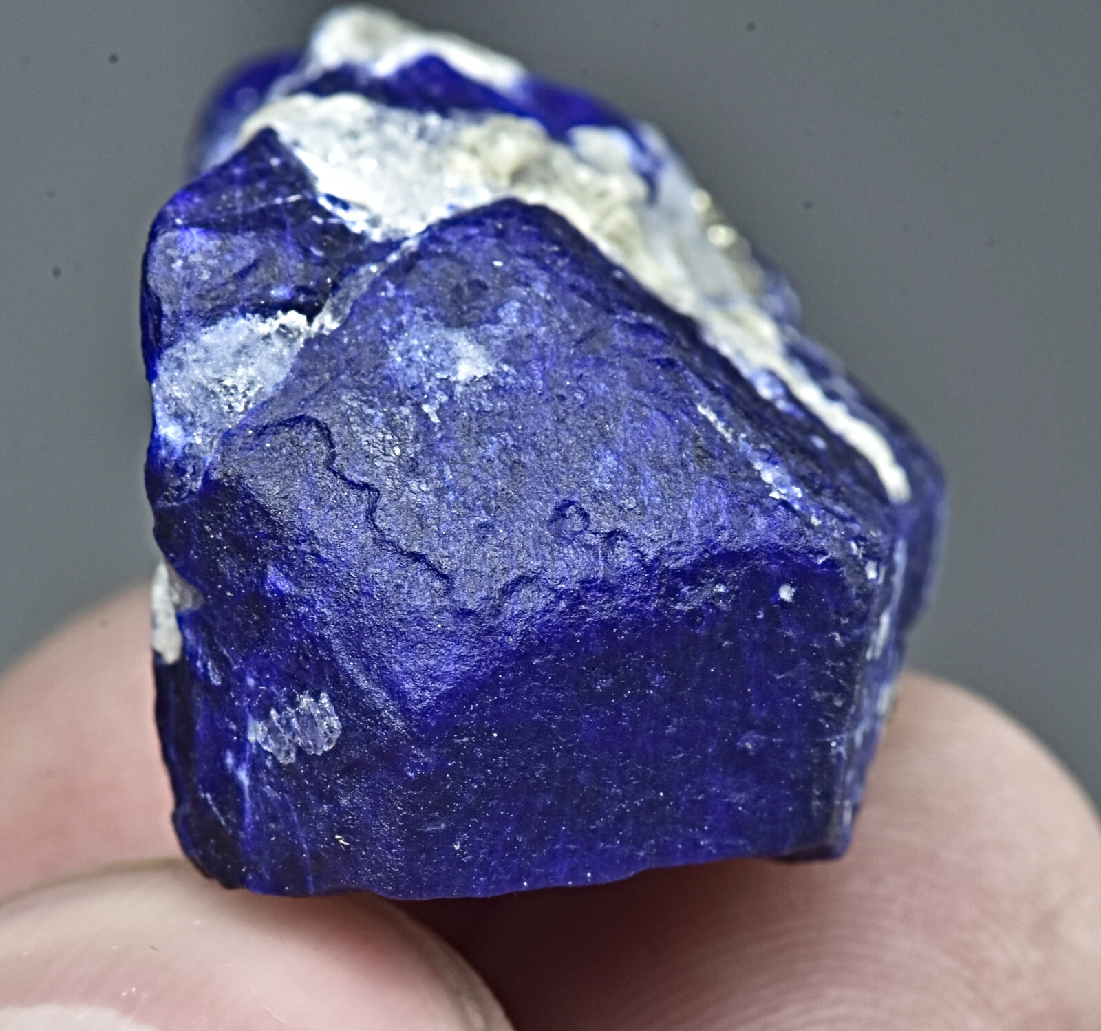 71 Carat Amazing Top Quality Terminated Lazurite Crystal With Pyrite& Forsterite
