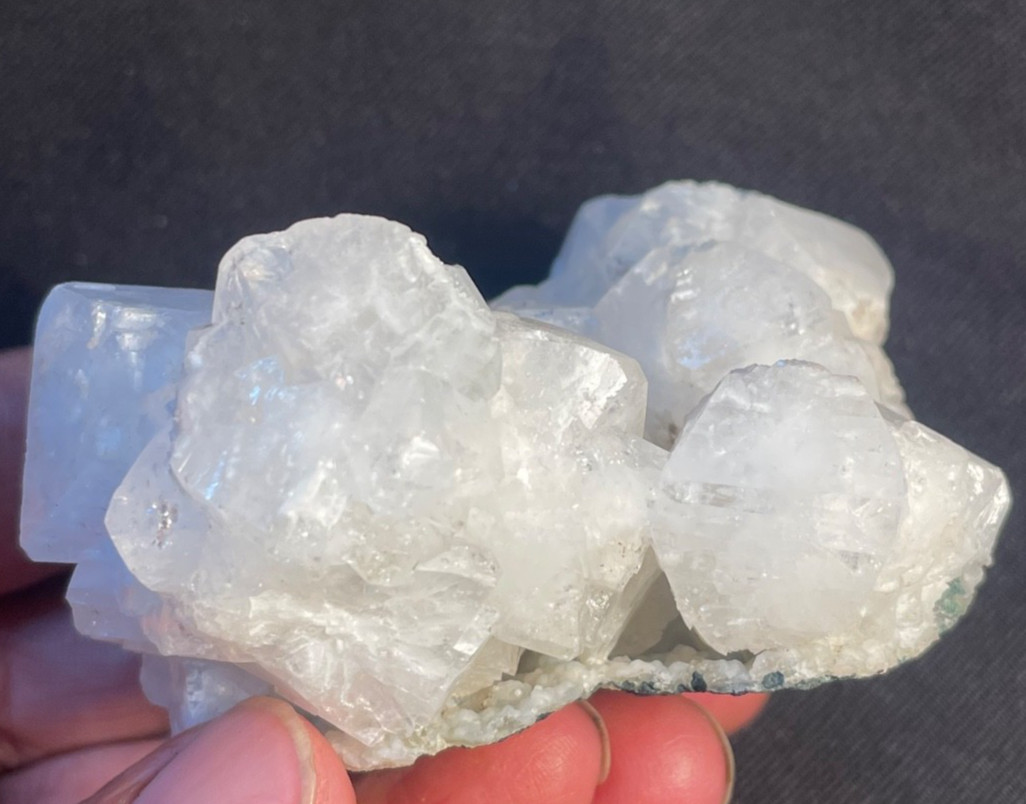 Stunning Apophyllite crystal cube in matrix specimen
