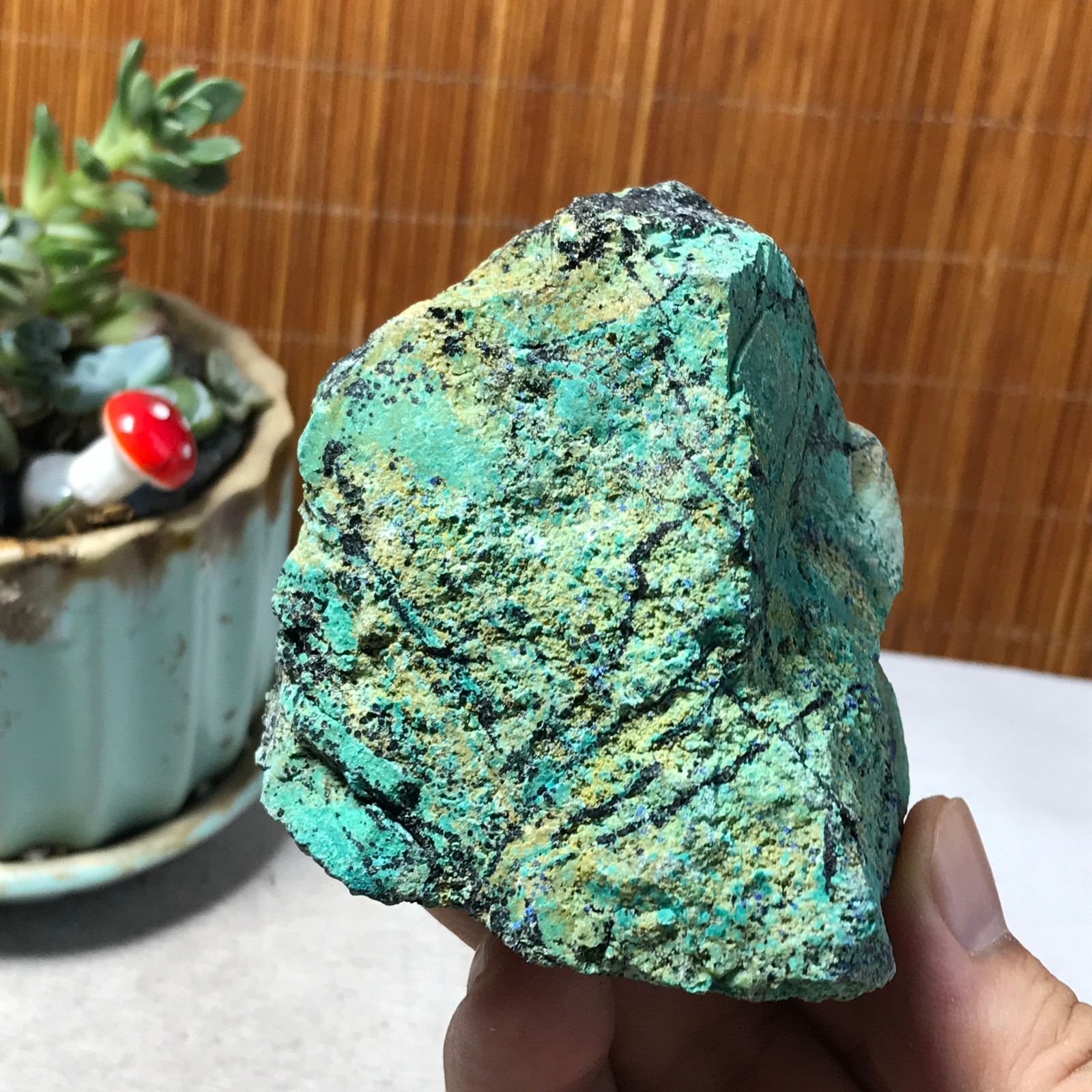 262g Natural Azurite/Malachite gemstone Rough original Crystal Specimen A6532
