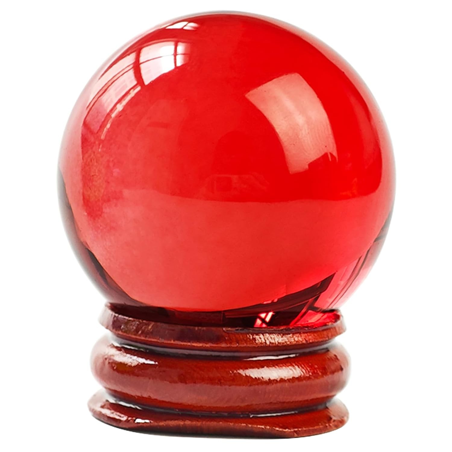 Feng Shui 40MM Multicolor Crystal Ball Asian Rare Natural Magic Beads Healing Sp