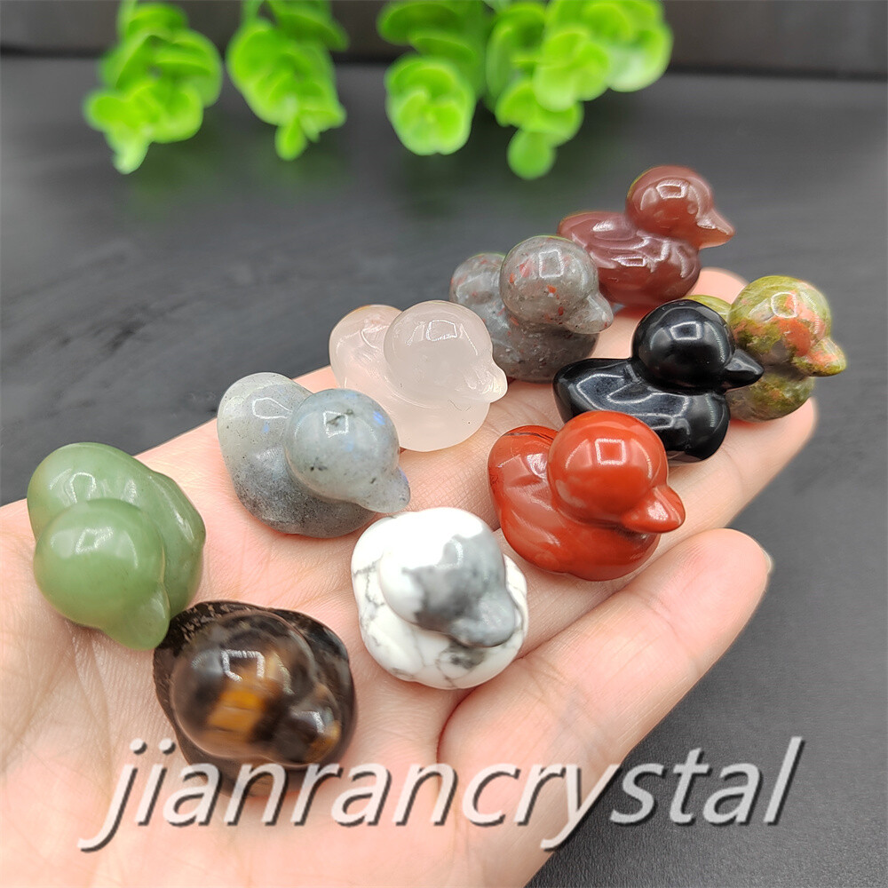 50pcs Mix Natural Quartz Crystal Duck Skull Carved Animal Skull Wholesale