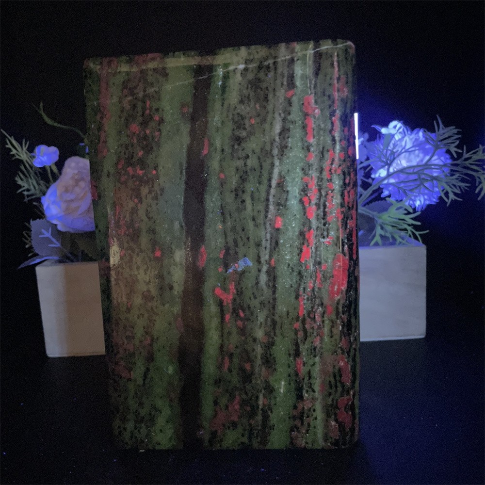 5.3LB 7.8″ Natural Ruby In Zoisite Book Carved Crystal Quartz Healing Decor Gift