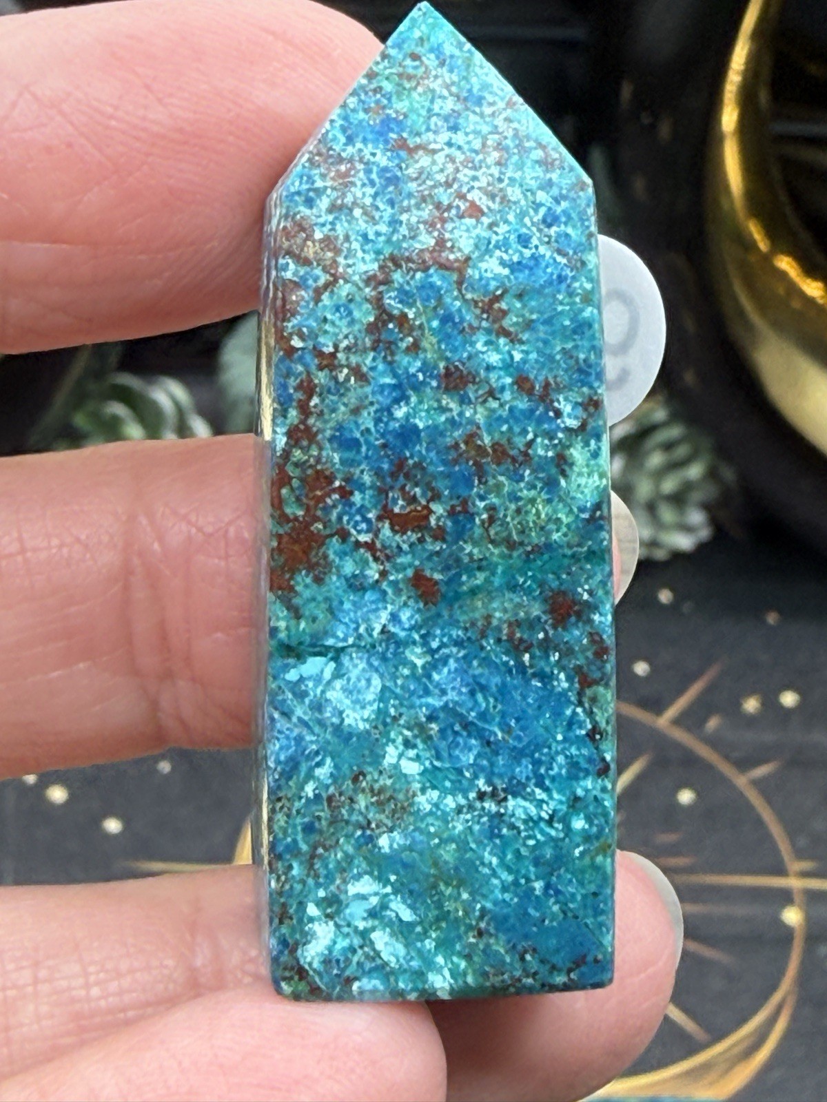 Natural Chrysocolla Small/mini Points Some hematite malachite Free shipping