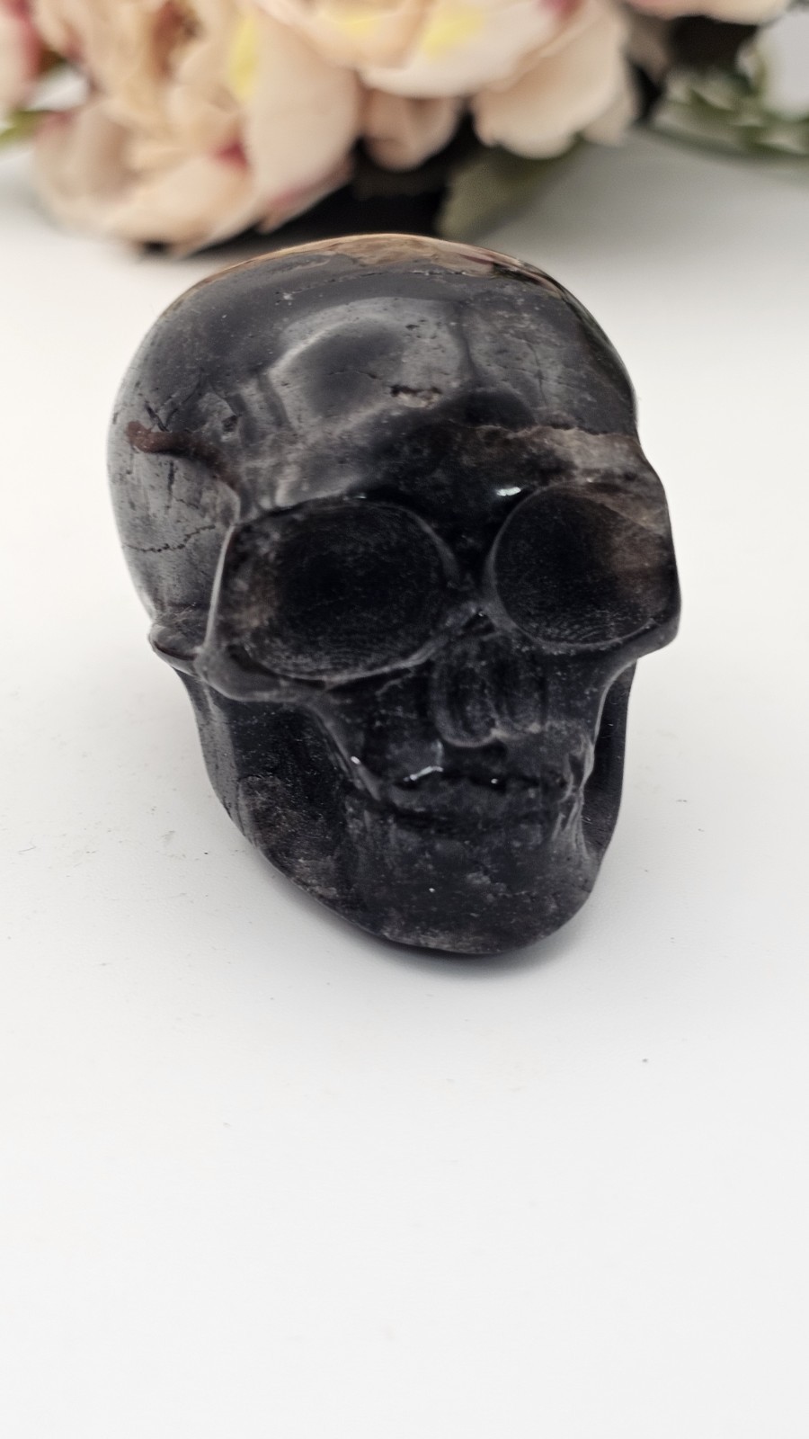✨️SALE✨️ Dark smokey Quartz crystal Skull grounding 128g 5.5cm smoky