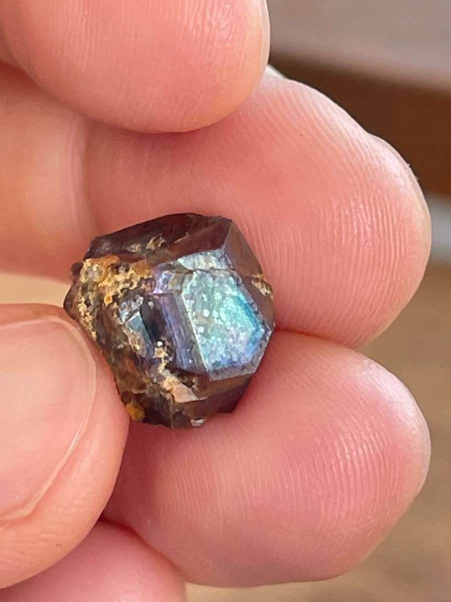 Rough Iridescent Andradite Rainbow Garnet Crystal Tenkawa Nara Japan Mineral #U5