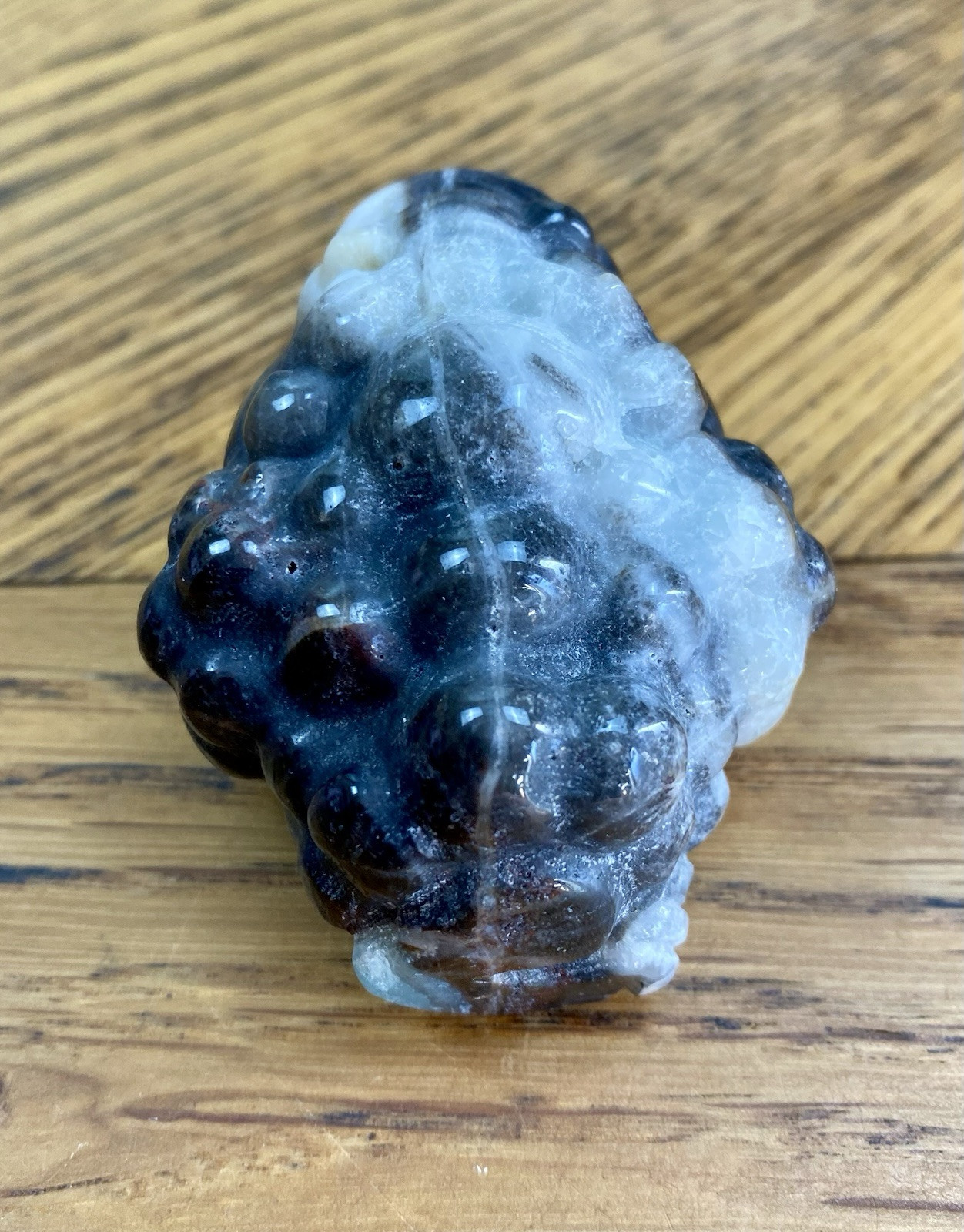 Crystal Caribbean Calcite 3 Leg Money Toad Frog Coin Shui Prosperity 112g (6)